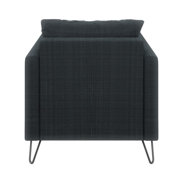 Tumši pelēks atpūtas krēsls no šenila auduma Freya – Ropez-image-2