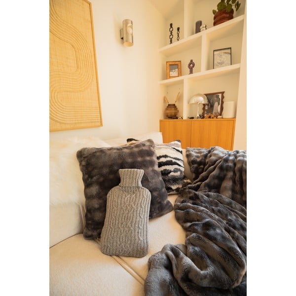 Pelēks mikroplīša pleds 150x200 cm Wave – Tiseco Home Studio-image-3