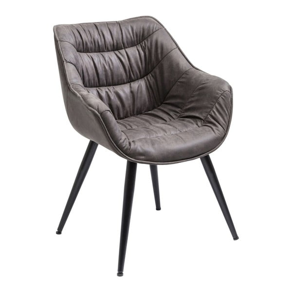 2 pelēkbrūnu ēdamistabas krēslu komplekts Kare Design Thelma