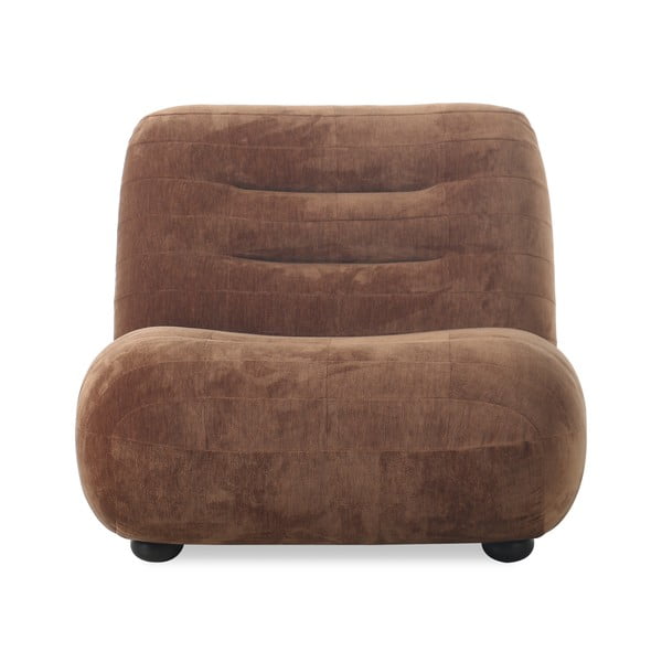 Brūns samta atpūtas krēsls Wyatt – Dutchbone-image-2