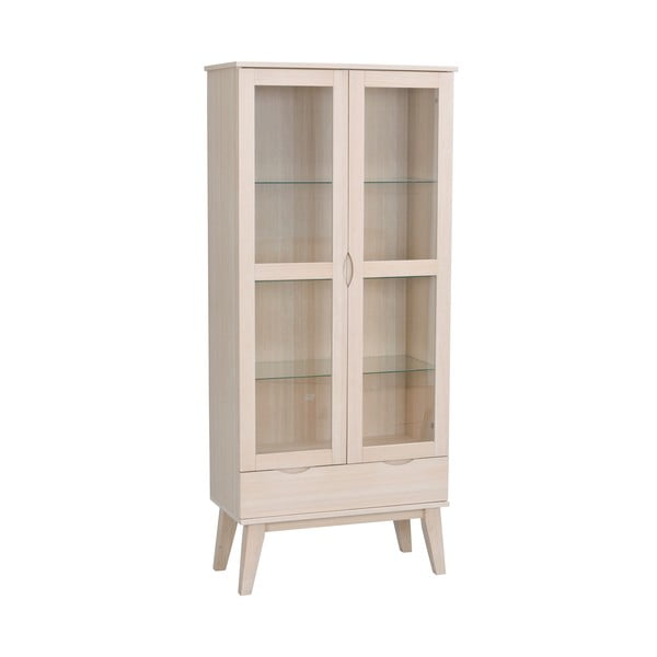 Vitrīna no ozolkoka dabīgā tonī 82x185 cm Filippa – Rowico-image-2