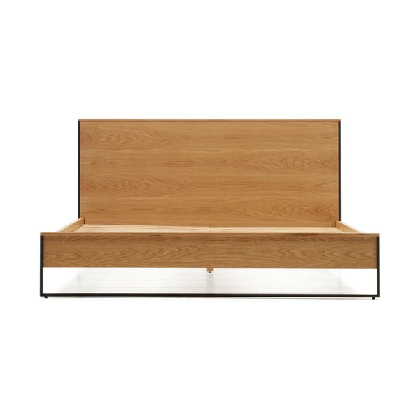 Dabīga toņa divvietīga gulta ar režģi 160x200 cm Taiana – Kave Home-image-2