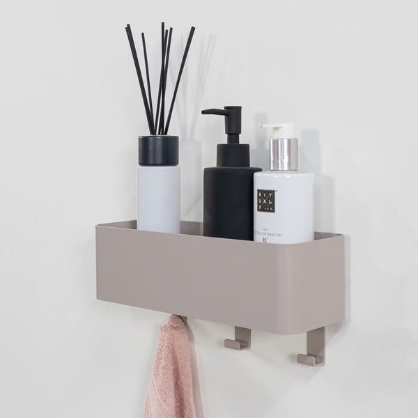 Pelēkbrūns tērauda sienas vannas istabas plaukts Multi – Spinder Design-image-1