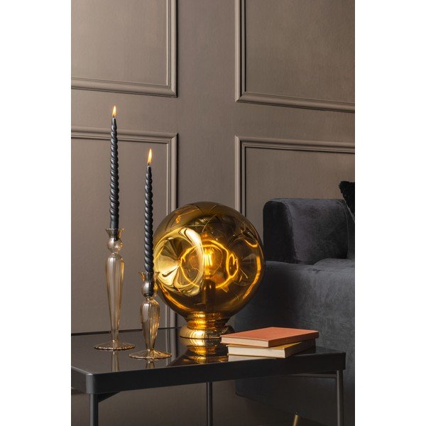 Gaiši brūns stikla svečturis PT LIVING Swirl, augstums 17 cm-image-1