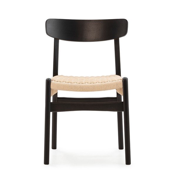 Melni gumijkoka masīvkoka pusdienu krēsli (2 gab.) Biel – MOME-image-3