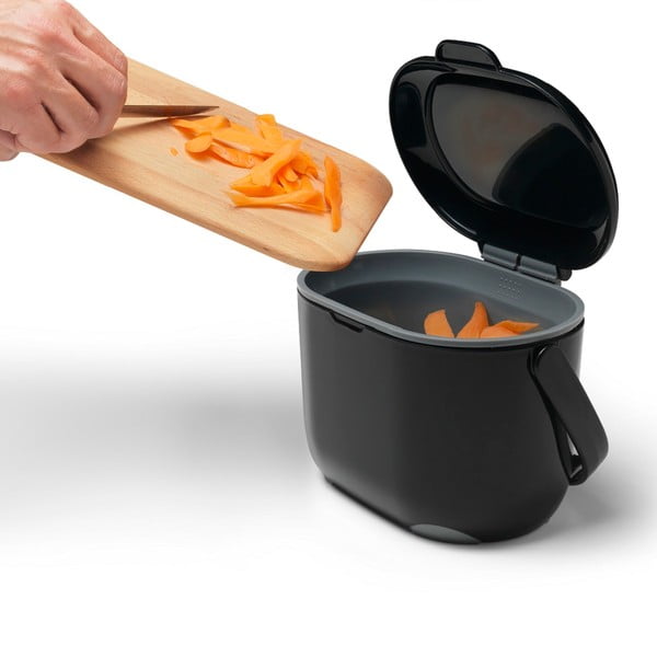 Melns kompostējams atkritumu konteiners 2,5 l - Addis-image-4