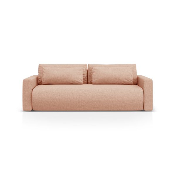 Rozā salokāms dīvāns ar uzglabāšanas vietu 238 cm Belfast – Cosmopolitan Design