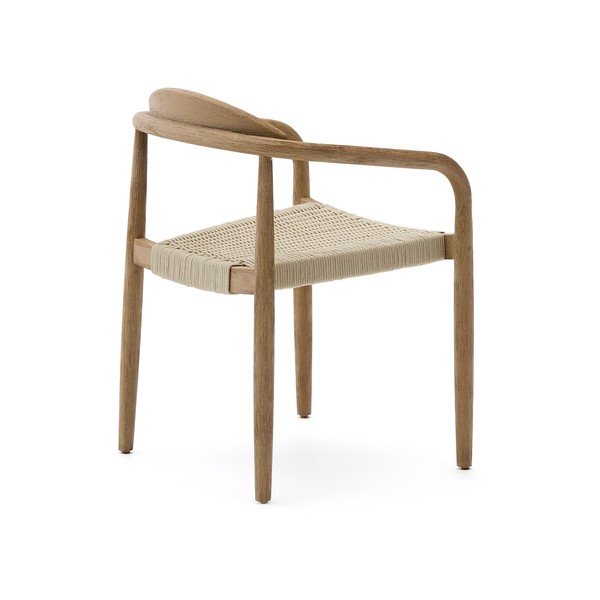 Bēšs/dabīga toņa masīvkoka ēdamistabas krēsls Nina – Kave Home-image-4