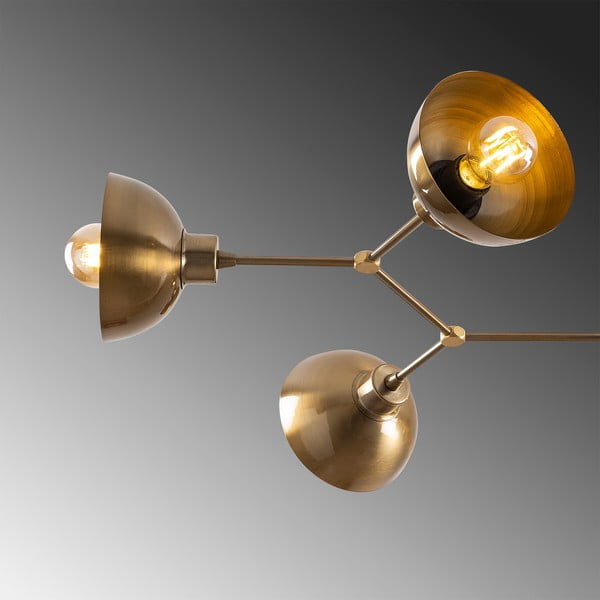 Zelta krāsas griestu lampa ar metāla abažūru 52x102 cm Dram – Opviq lights-image-4