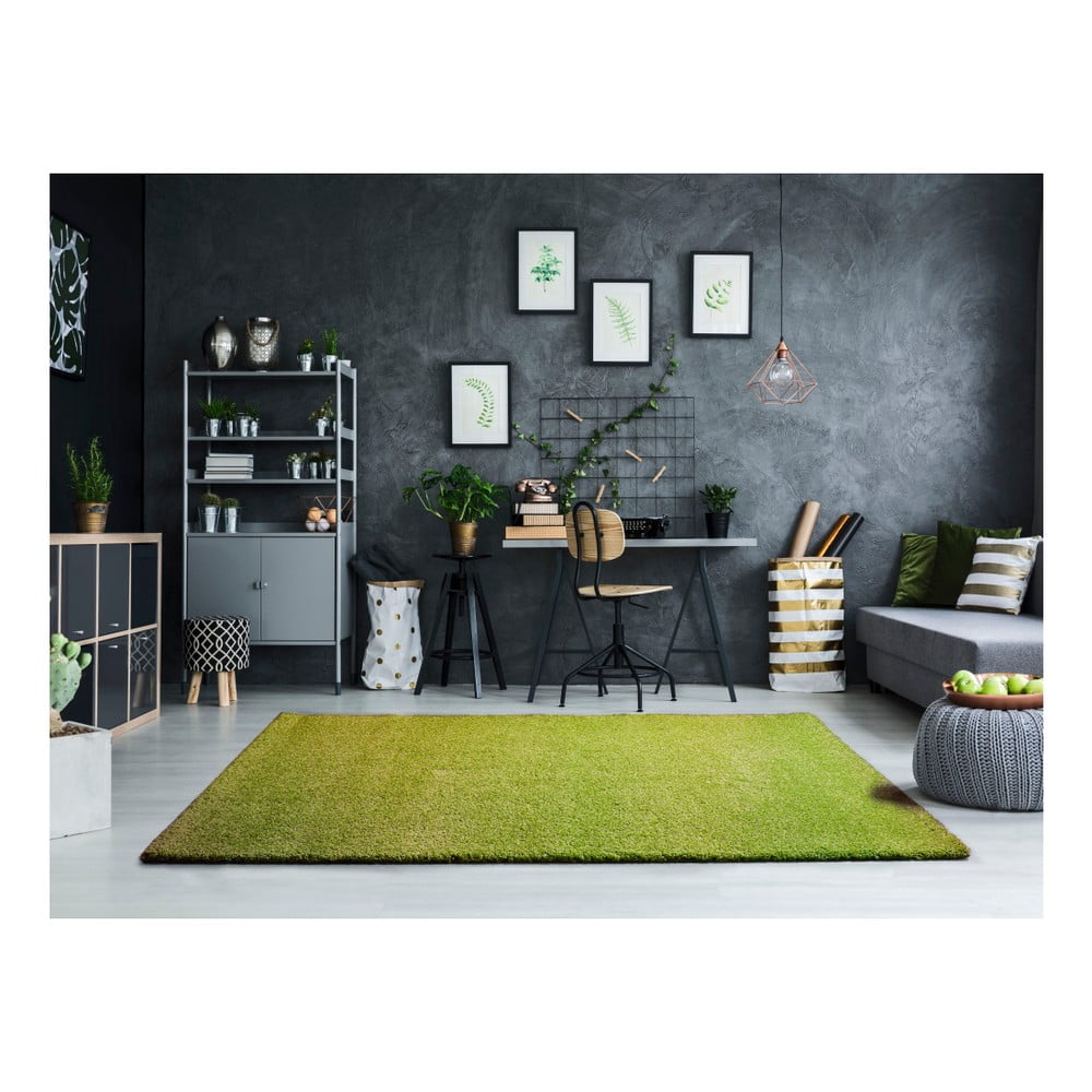 Zaļš paklājs Universal Khitan Liso Verde, 57 x 110 cm