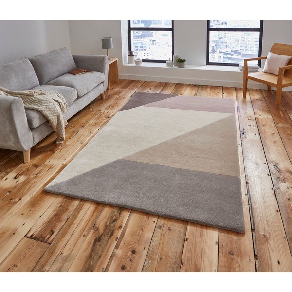Pelēks vilnas paklājs Think Rugs Elements, 150 x 230 cm-image-1