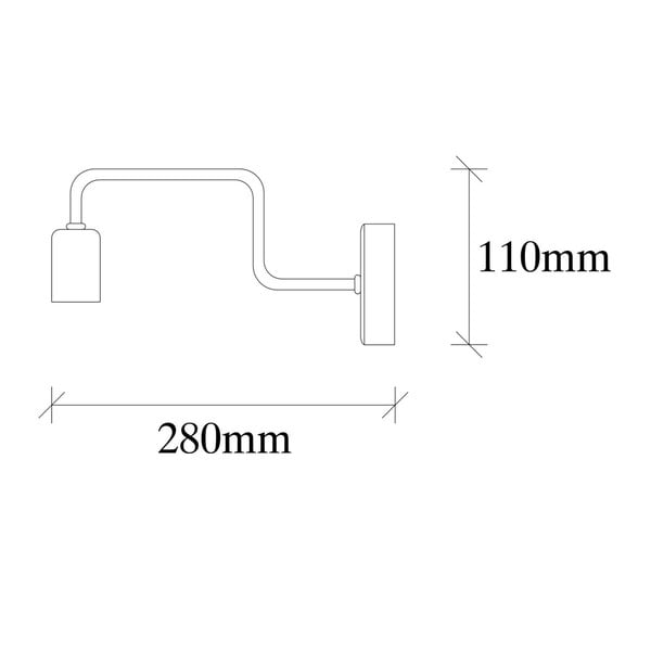 Melna metāla sienas lampa Opviq lights Isidora-image-3