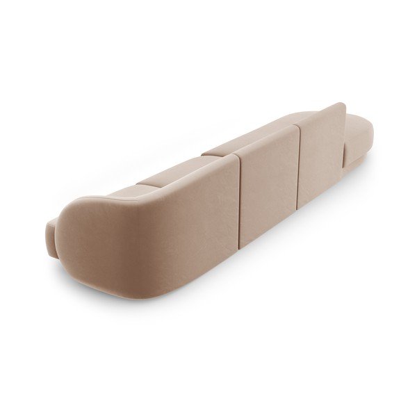 Bēšs samta dīvāns 302 cm Miley – Micadoni Home-image-4