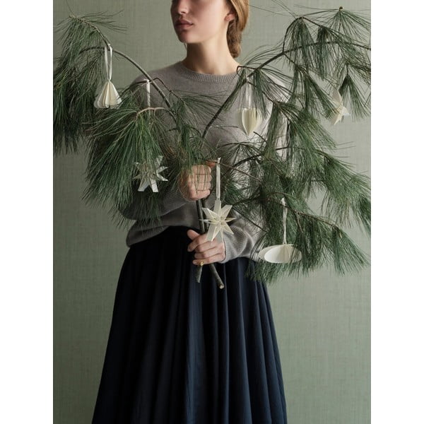 Papīra Ziemassvētku eglītes rotājumi (4 gab.) 6,5 cm Kazary – Blomus-image-1