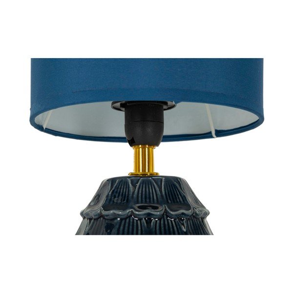 Zila keramikas galda lampa ar auduma abažūru (augstums 30,5 cm) Pigny – Mauro Ferretti-image-4