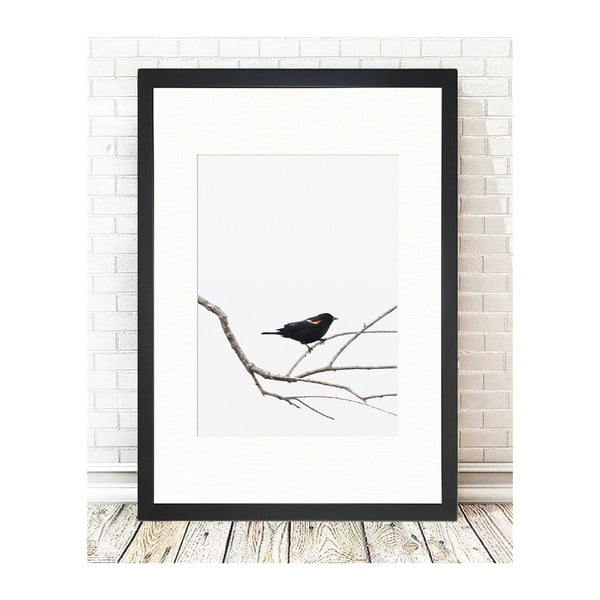 Glezna 24x29 cm Bird on the Branch – Vavien Artwork-image-1