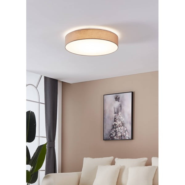 Brūna LED griestu lampa ar auduma abažūru ROMAO 3 – EGLO-image-1