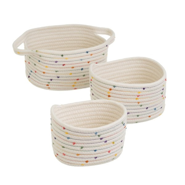 Tekstila uzglabāšanas grozi (3 gab.) 30x18x14 cm – Casa Selección