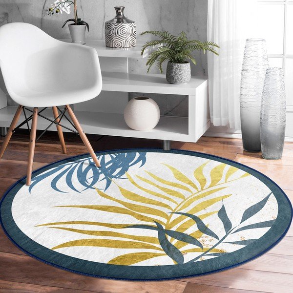 Mazgājams robotu putekļu sūcējiem piemērots apaļš paklājs ø 120 cm Comfort – Mila Home-image-3