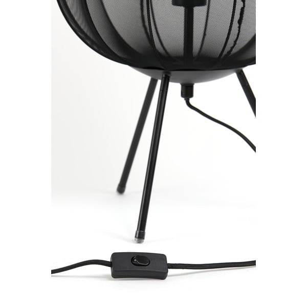 Melna galda lampa (augstums 60 cm) Plumeria – Light & Living-image-3