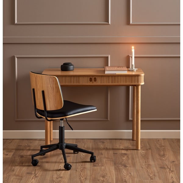 Melns mākslīgās ādas biroja krēsls Owen – Actona-image-1