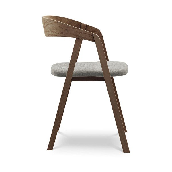 Gaiši pelēks masīvkoka ēdamistabas krēsls Erika – Makamii-image-2