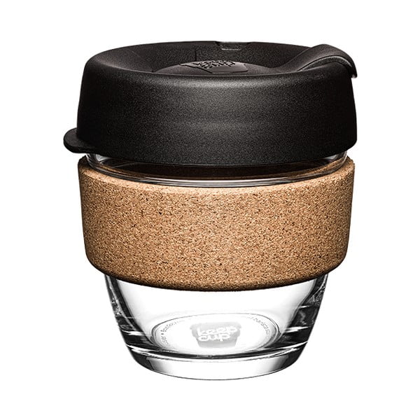 Melna/brūna ceļojumu krūze 227 ml Brew Cork Black S – KeepCup