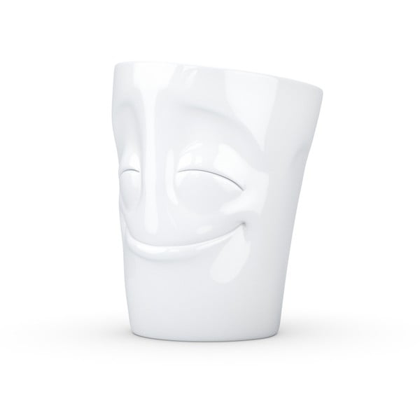 Balta porcelāna krūze ar rokturi 58products, tilpums 350 ml-image-3