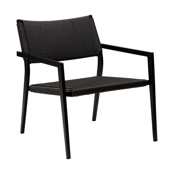 Melns krēsls ar niedru pinumu Loop – DAN-FORM Denmark