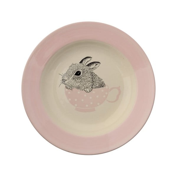 Bloomingville Nanna rozā keramikas zupas šķīvis, ⌀ 25 cm