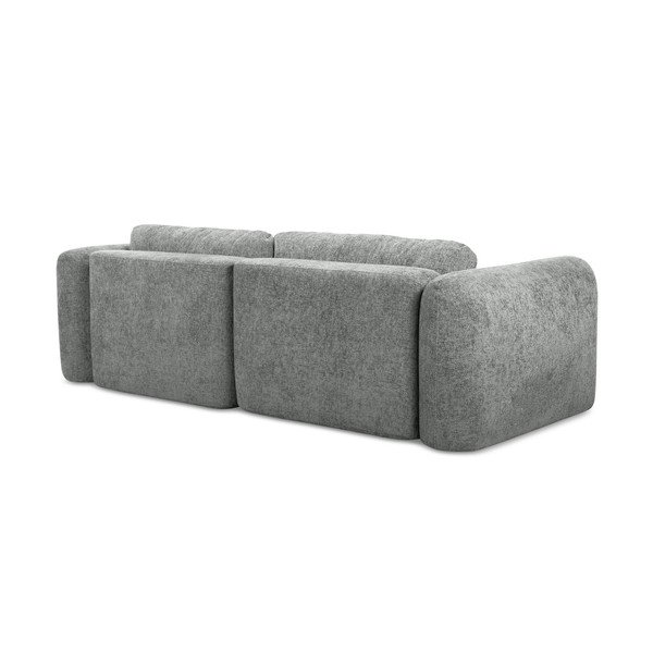 Pelēks salokāms stūra dīvāns no šenila auduma ar uzglabāšanas vietu (ar kreiso stūri/ar zvilni) Mele – Makamii-image-3