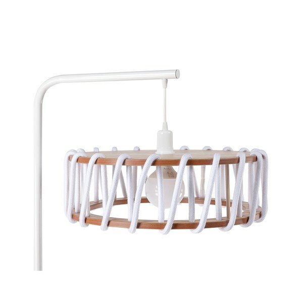 Stāvlampa ar baltu konstrukciju un lielu baltu abažūru EMKO Macaron-image-2