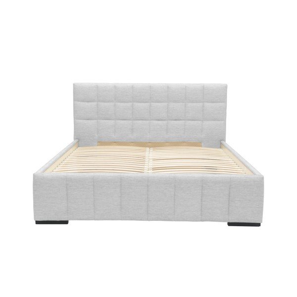 Gaiši pelēka divguļamā gulta Mazzini Beds Dream, 180 x 200 cm-image-1