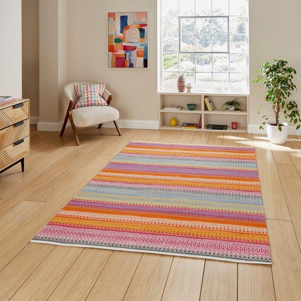 Ar rokām darināts kokvilnas paklājs 120x170 cm Cascade Bright Multi – Think Rugs-image-1