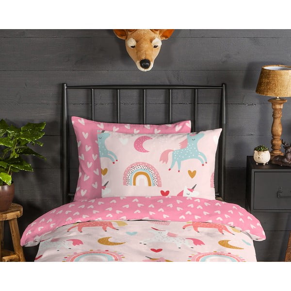 Flaneļa bērnu gultas veļa vienvietīgai gultai 140x200 cm – Good Morning-image-1