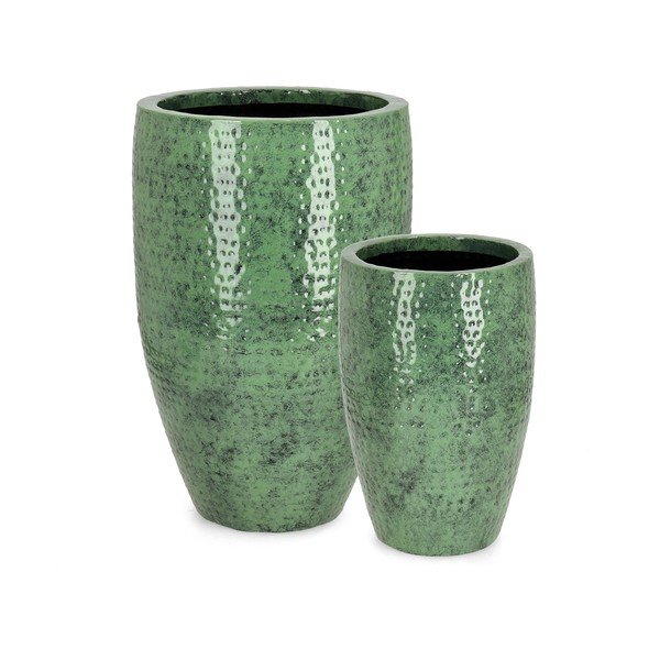 Metāla/emaljēti ar rokām radīti puķu podi (2 gab.) ø 45 cm Nirad – Bizzotto