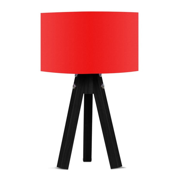 Galda lampa ar sarkanu abažūru Kate Louise Blackie