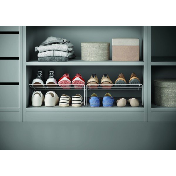 Balti nerūsējošā tērauda apavu statīvi (2 gab.) Metaltex Cipok-image-2