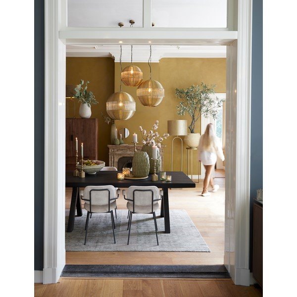 Zelta krāsas piekaramā lampa ar metāla abažūru ø 45 cm Pilka – Light & Living-image-2