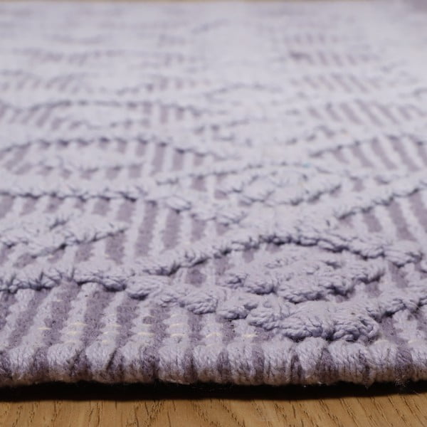 Pelēks ar rokām darināts kokvilnas paklājs Nattiot Blonder, 110 x 170 cm-image-1