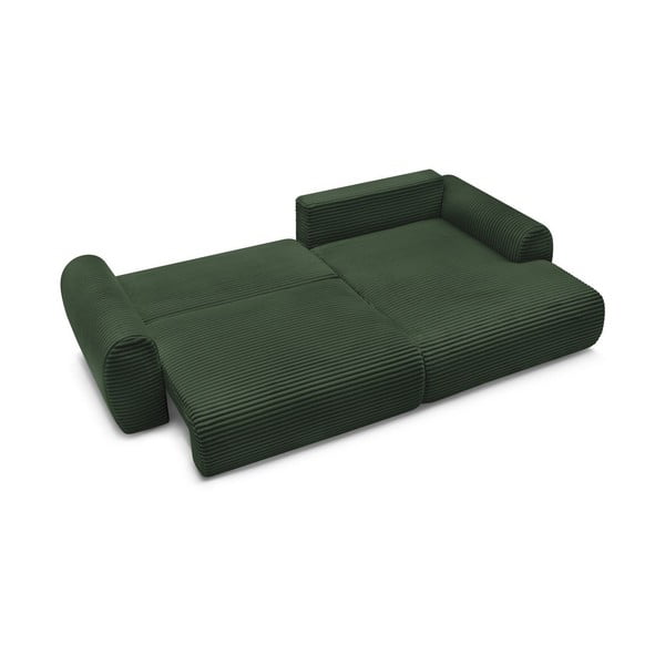 Tumši zaļš velveta salokāms stūra dīvāns (ar labo stūri) Lucien – Bobochic Paris-image-4