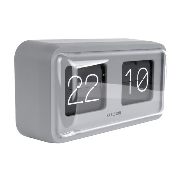 Pelēks galda pulkstenis Karlsson Bold Flip-image-1