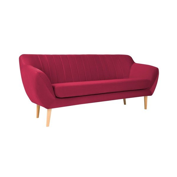 Tumši rozā samta dīvāns Mazzini Sofas Sardaigne, 188 cm-image-1