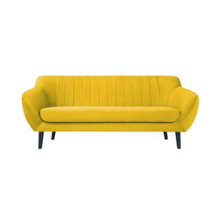 Dzeltens samta dīvāns Mazzini Sofas Toscane, 188 cm