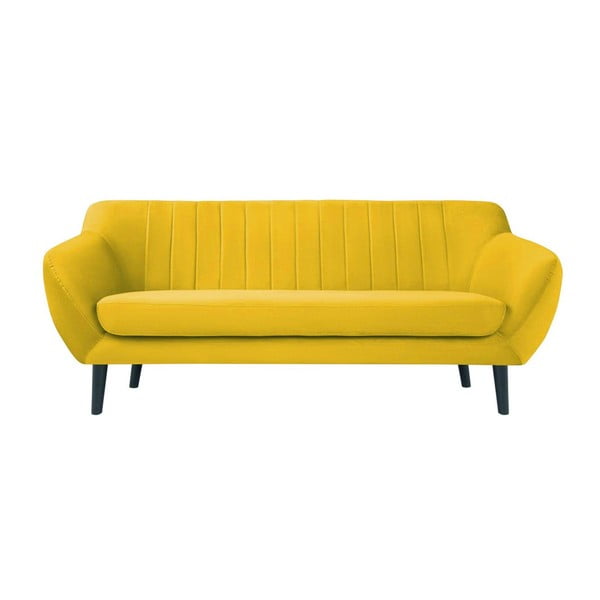 Dzeltens samta dīvāns Mazzini Sofas Toscane, 188 cm