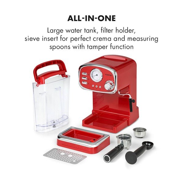 Sarkans kafijas automāts Klarstein Espressionata Gusto Red-image-3