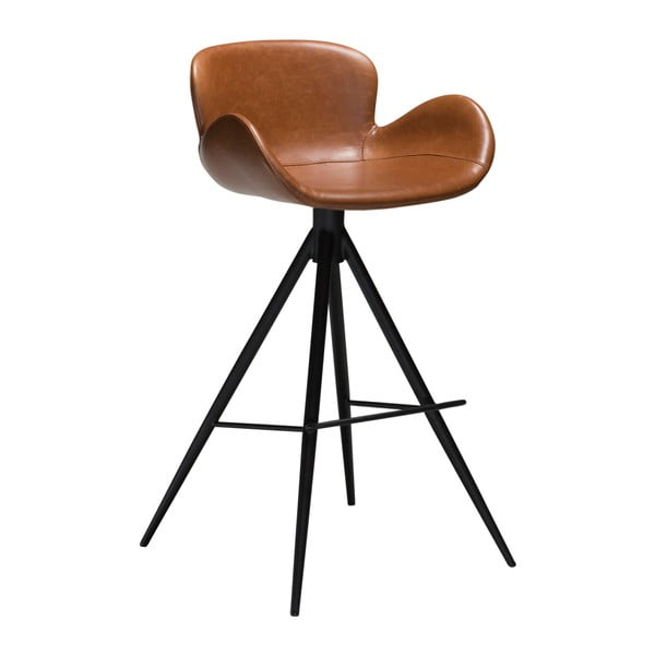 Konjaka brūns ādas imitācijas bāra krēsls DAN-FORM Denmark Gaia, augstums 97 cm