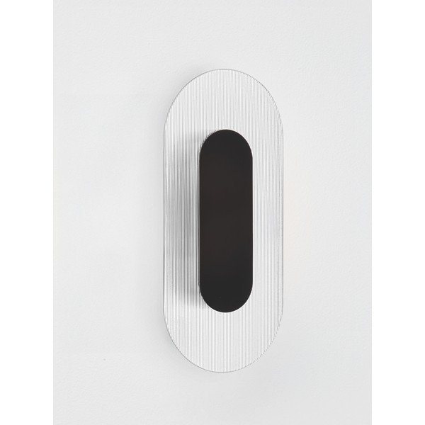 Matēti melna metāla LED sienas lampa Vetrio – Nova Luce-image-4