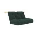 Tumši zaļš velveta salokāms dīvāns 135 cm Hooked – Karup Design