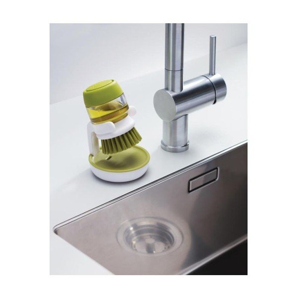 Zaļa birste ar dozatoru un statīvu Joseph Joseph Palm Scrub-image-1